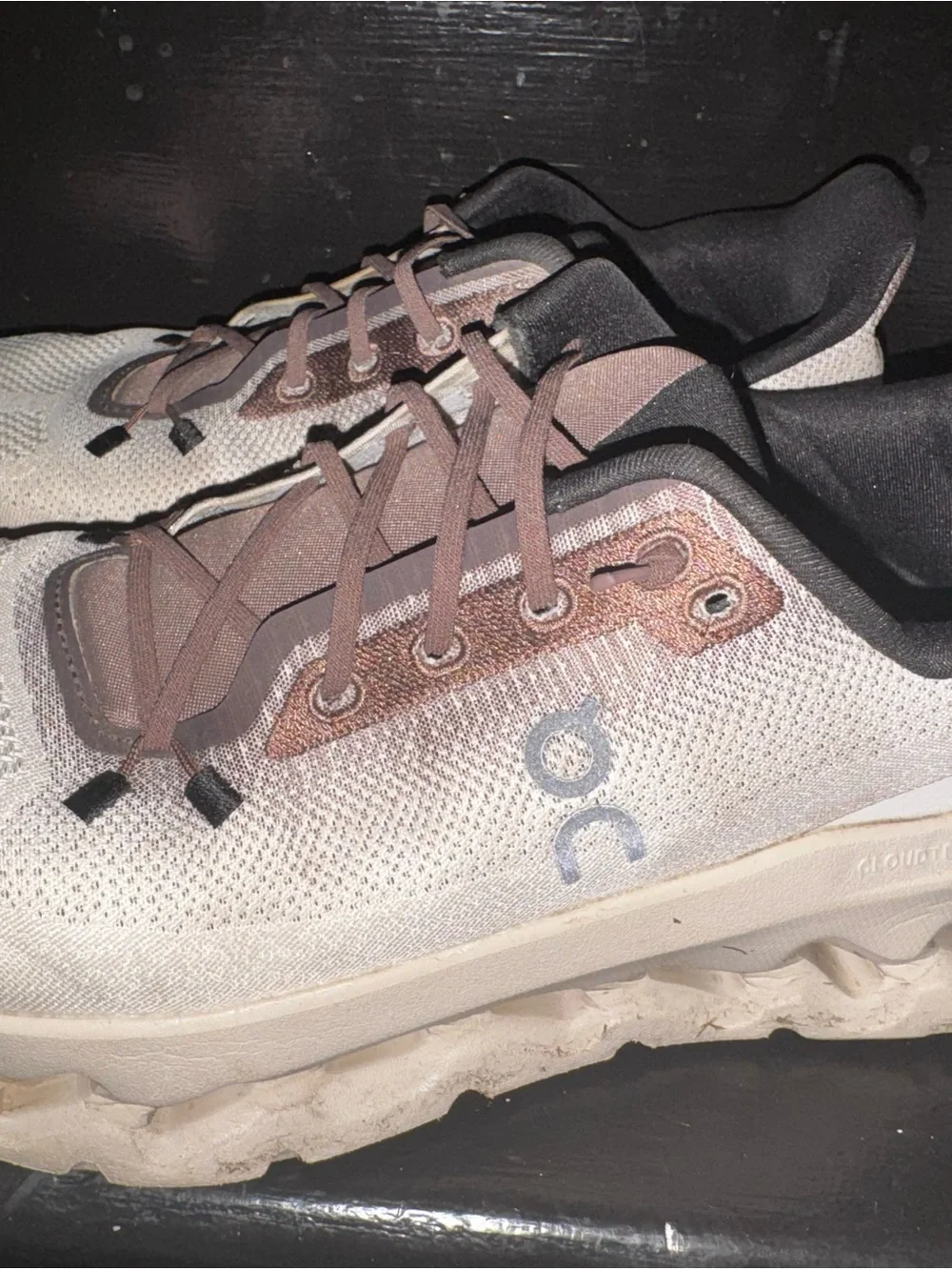 On Running Women's Cloud Sneakers in Beige and Brown